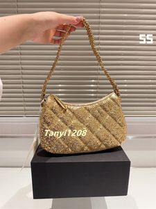 Bolsos de hombro Hobo de lujo de nueva temporada Vintage, bolsos de diseñador, bolsos de mano de moda para mujer, bolsos de mano pequeños de lujo, bolsos de diseñador para mujer, bolso de cadena de alta calidad, bolso dorado para mujer