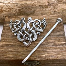 Vintage norse runes vikings celtic knot hair bâton pour femmes Barrettes sorcières Clippin à cheveux