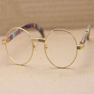 Vintage lunettes optiques cadre rond cadre paon bois jambe lunettes cadre lunettes pour hommes femmes myopie cadres 55mm avec Orignal 248b