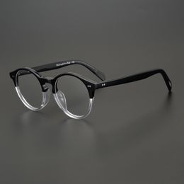 Vintage Optical Glazen Frame Rond Robert Downey JR OV5241 Myopia Brillen Mannen en Dames Eyewear Reading Prescription Full Rim Brilcles Oculos de Grau