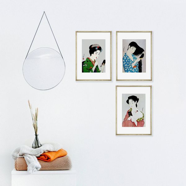 Estampados de arte oriental vintage imágenes de la pared geisha japonesa tsuchiya koitsu modular carteles de lona nórdica decoración del hogar