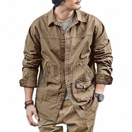 Vintage Monos Chaqueta Hombres Ropa Primavera Safari Chaqueta Streetwear New Fi Loose Outdoor Coat Camisa de hombre Chaquetas para hombres 87HD #