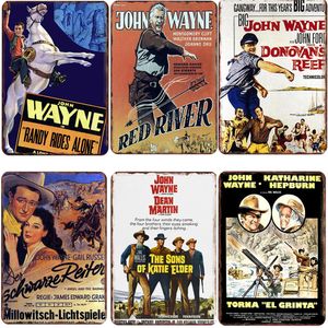 Peinture vintage rétro Cowboy Wayne Do vieux film Shabby Chic en métal, affiche de films en métal, panneaux en fer, Pub, Bar, cinéma classique, décoration murale, taille 30x20 cm