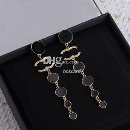 Boucles d'oreilles pendentif Vintage pour femmes, clous rétro en cristal plaqué avec lettres, coffret cadeau d'anniversaire pour la saint-valentin