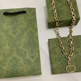Colgantes de la vendimia Collares Para Hombres Mujeres Diseñador Bronce Oro Corbatas Joyería Lujo G Collar Diamante Amor Perla Fiesta Collar Caja de regalo