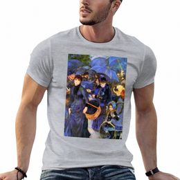 vintage Pierre Auguste Renoir 1896 paraplu's Fine Art T-shirt zwaargewichten plus size tops blanks heren effen t-shirts 23d8 #