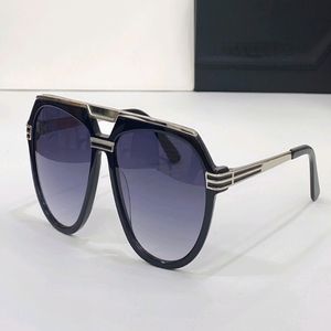 Lunettes de soleil pilotes vintage 674 Black Silver Grey Men Osmbaled Men Sport Sunglasses Lunettes UV Eyewear avec boîte 2650