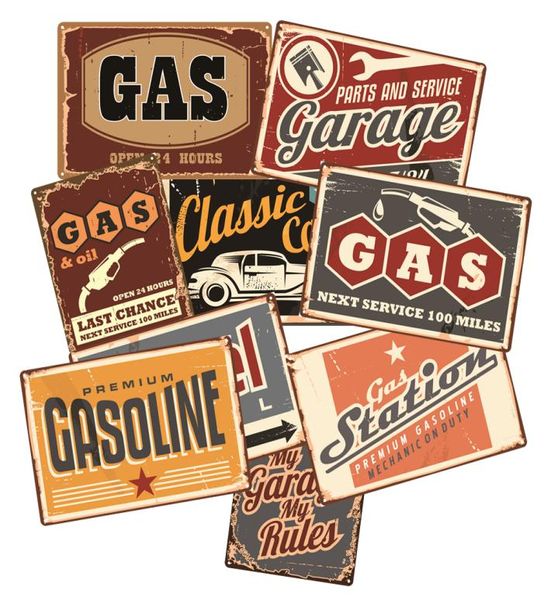 Affiches vintage Motor Huile Plaque en métal Signes de garage Station de gaz Garage Decorative Tire Service Retro Wall Art décor5268496
