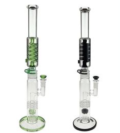 Vintage Premium Freezable Glycerin Glass Bong Water Hookah Pipe 21inch Original Glass Factory Made peut mettre le logo du client par DHL UPS CNE