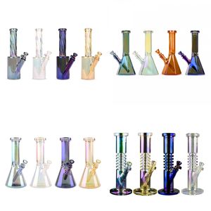 Vintage Premium Glass Bong Hookah Electroplate 12inch Original Factory Direct Sale kan een klantlogo plaatsen door DHL UPS CNE