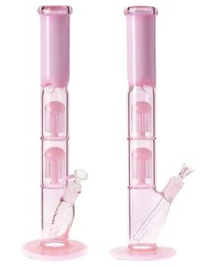 Vintage Premium Glass Bong Hookah Pink 15inch Original Factory Direct Sale kan een klantlogo plaatsen door DHL UPS CNE