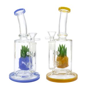 Vintage PREMIUM PINEAPPLE Glass Bong Water Hookah 8INCH Pipes avec bol Original Glass Factory peut mettre le logo du client par DHL UPS CNE