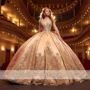 Vintage princesse Ball Robe Quinceanera Robes Appliques élégantes Perles Pearls Sweet16 Robe For Photograph Vestidos