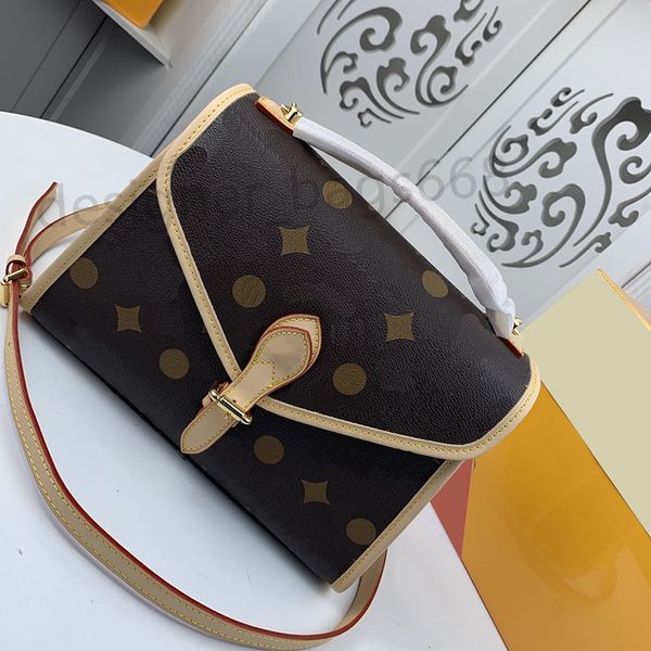 Bolso de mano con estampado vintage, bolso de hombro de lujo, cuero genuino, bolsos cruzados de alta calidad, bolso de axila de estilo simple y elegante, bolso de mensajero, bolso de mano para mujer