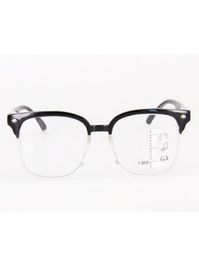 Vintage Progressive Reading Lunes Black Frame Multifocal Eyeglass Multi Focus Nar and Far Women Men Multifonction Eyewear 12230595