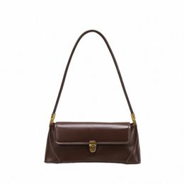 Sacs en cuir PU vintage pour femmes de luxe Fi Style Sacs à main Solid Color Design Flap Underarm Sac Gilrs Totes Party Cadeau p5oh #