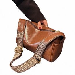 Vintage PU cuir Bost femmes petit sac à main et sac à main Fi Designer sac à bandoulière femme décontracté voyage oreiller sac à bandoulière b6Fm #
