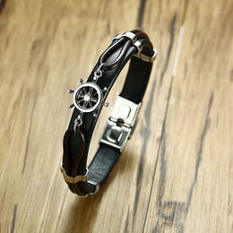 Vintage PU-leer Gevlochten armband 2021 Zwart Recordable Multi-Layer roer geweven mode sieraden Accessoires Bangle