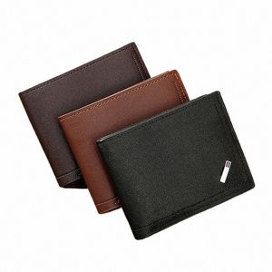 portefeuille en cuir Pu Vintage Purs à main minimaliste pour hommes Mey Change Pouche de crédit Carte de carte Homme Cadeaux d'anniversaire Q8BD #