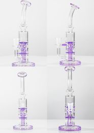 Vintage Pulsar Nieuwe 9 inch Ratchet Fab Turbine Glas Bong Hookah Roken Pijpen Olie Burner met Kom of Banger kan klantlogo plaatsen