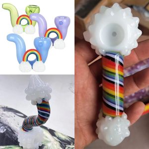 Vintage Rainbow Glass Bong Pipe Pipe Qualité narguilé bong Vente directe d'usine originale peut mettre le logo du client par DHL UPS CNE