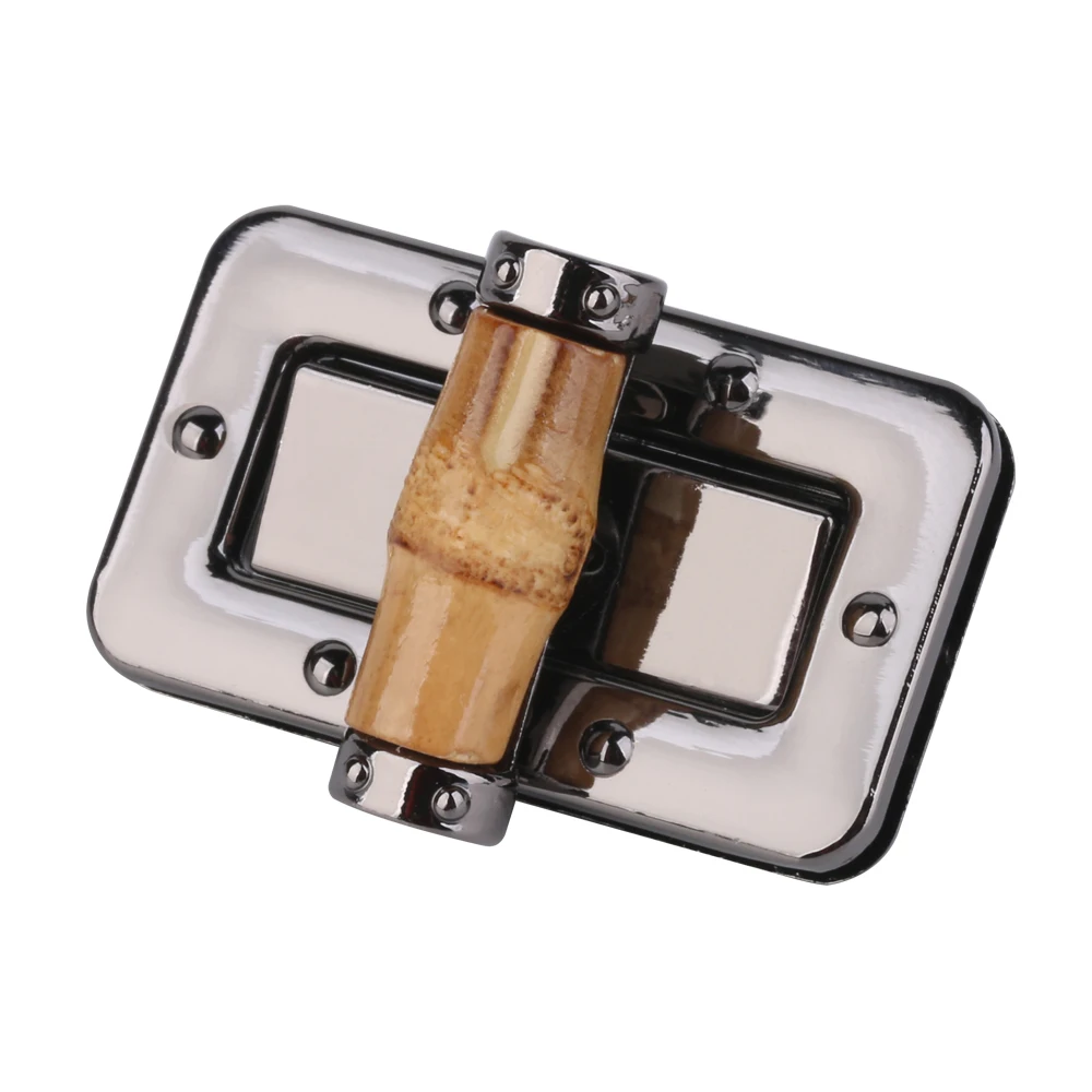 Vintage rechthoek metalen bamboe zakjes knipsel draai slot voor diy handtas lederen ambachtelijke tas portemonnee hardware tas accessoires