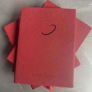 Cuadernos de notas de Color rojo Vintage cuadernos de oficina notas de negocios tapa dura cuadernos para uso diario útiles escolares