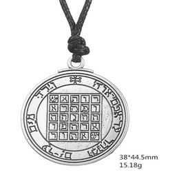 Bijoux religieux vintage pentacle de Saturn Amulet Key of Solomon Seal Pendant Viking Rune Wicca Jewelry243s