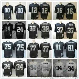 Vintage Retro Brown NCAA 24 Otto Tim Jim Charles Woodson Jack Tatum Hayes Long Alzado Plunkett Bo Jackson Stabler Football Jerseys fils