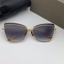 Vintage Retro Designer Dames Mode Cateye Zonnebril Gouden Frame Topkwaliteit Zonnebril Dames Merk Designer Sonnenbrillend Shades 531