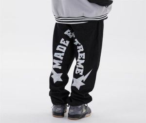 Vintage Retro Metal Style Reflective Patchwork Y2K Punk Goth Mens Denim Gothic Jeans Trouser Hip Hop Streetwear Jean 2107163437575