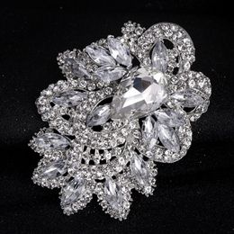 Vintage style rétro grand cristal diamante bejeweled broches pour femmes robe robe foulard broche broches bijoux accessoires cadeau
