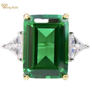 Anneau vintage Emerald Cut 10 * 14 mm Moisanite Engagement High Bielry Cadeau de haute qualité Box Classic Valentine's Day Gift