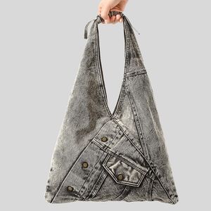 Vintage Rivet Denim Femmes Sacs à bandoulirs Designer Jeans Lady Handbags Casual Y2K Punk Large Tote Tote Shopper Racs For Cool Girls