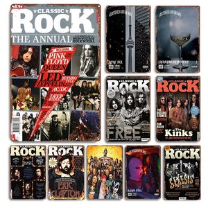 Vintage Rock Music Tin Sign Retro Rock Band Affiche Plaque Métallique Plaques Décoratives Bar Man Cave Chambre Décor À La Maison Accessoires 20cmx30cm Woo