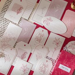 Papier fleur de Rose Vintage, matériel de Scrapbooking pour Journal, fabrication de cartes, étiquette rétro, gaufrage de plante, papeterie mémo créative