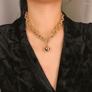 Gargantilla de bola redonda Vintage para mujer, joyería de fiesta, collares con colgante de Metal Punk, cadenas al por mayor, regalo de bisutería 2022