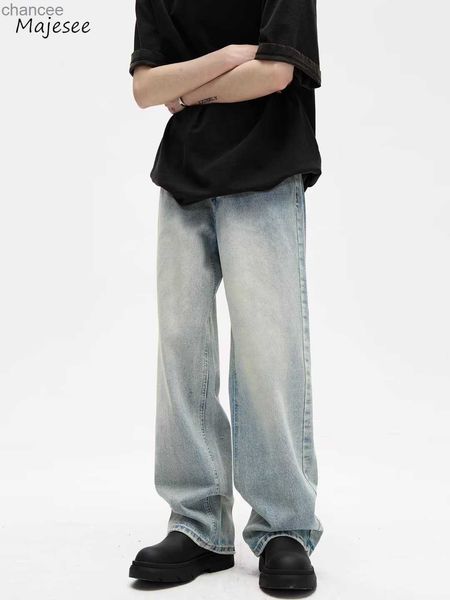 Vintage S-3XL Jeans Hombres Chic Moda de verano Todo fósforo Pantalones sueltos de pierna ancha Denim Acogedor Talle alto Adolescentes Ropa unisex BF HKD230829