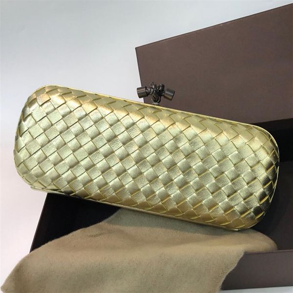 Sac de soirée Vintage en cuir tissé satiné, pochette multifonctionnelle, nouvelle boîte à bijoux pour femmes, sac à cosmétiques, Design polyvalent à la mode 279P