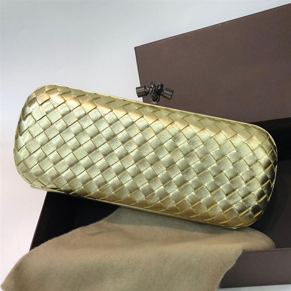 Sac de soirée Vintage en cuir tissé satiné, pochette multifonctionnelle, nouvelle boîte à bijoux pour femmes, sac à cosmétiques, Design polyvalent à la mode 160q