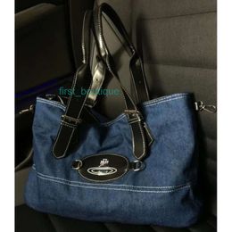 Sac fourre-tout Vintage Saturn pour femmes, sac en Denim de grande capacité pour les déplacements quotidiens