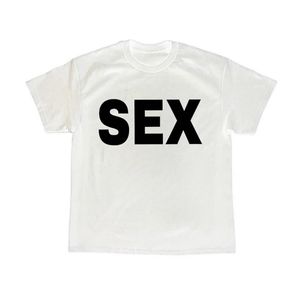 Vintage Sex Print Femmes T-shirt Loose Coton Colon