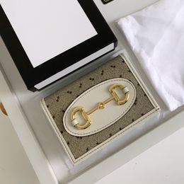 Vintage court mince pinces à billets Portable en cuir portefeuilles pliants fermeture éclair porte-monnaie boucle en métal femmes portefeuille avec boîte