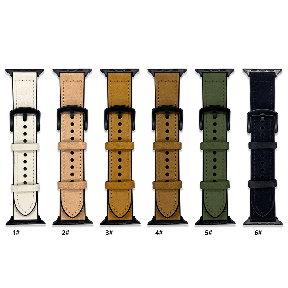 Banda di orologi a tracolla in pelle in silicone vintage per Apple Watch Series 8 7 6 5 9 Ultra2 49mm con connettore adattato Clattoni di ricambio IWatch 45mm 41mm 38mm 42mm 42mm 44mm