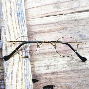 Vintage petit ovale rond pur titane montures de lunettes pleine jante super léger lunettes optiques hommes femmes myopie lunettes mode Su224f