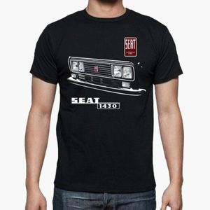 T-shirt S E A T 1430 de voiture d'Espagne vintage. Nouveau 100% coton à manches courtes t-shirt à col rond vêtements décontractés hommes haut