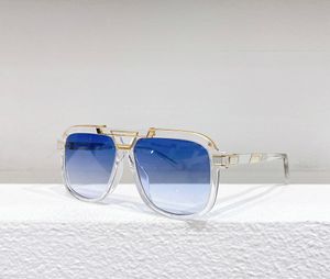 Vintage vierkante zonnebrillen kristal goud/blauwe gradiënt 8044 mannen zonnebril sunnies tinten occhiali da sole outdoor uv400 bescherming brillen met doos