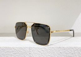 Lunettes de soleil carrées Vintage lentilles or/gris Sonnenbrille hommes lunettes de soleil de mode avec