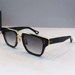 Lunettes de soleil carrées vintage Titanium Gold Black Grey Shaded 2059 occhiali da sole lunettes de soleil unisexes Nouveau avec Box2409