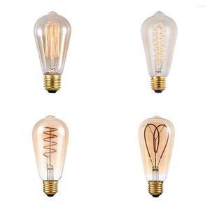 Vintage ST64 LED EDISON LICHT BLILBS SQUIRREL DIMABLE 40W 60W E27 Filament lamp voor woningarmaturen en decoratief